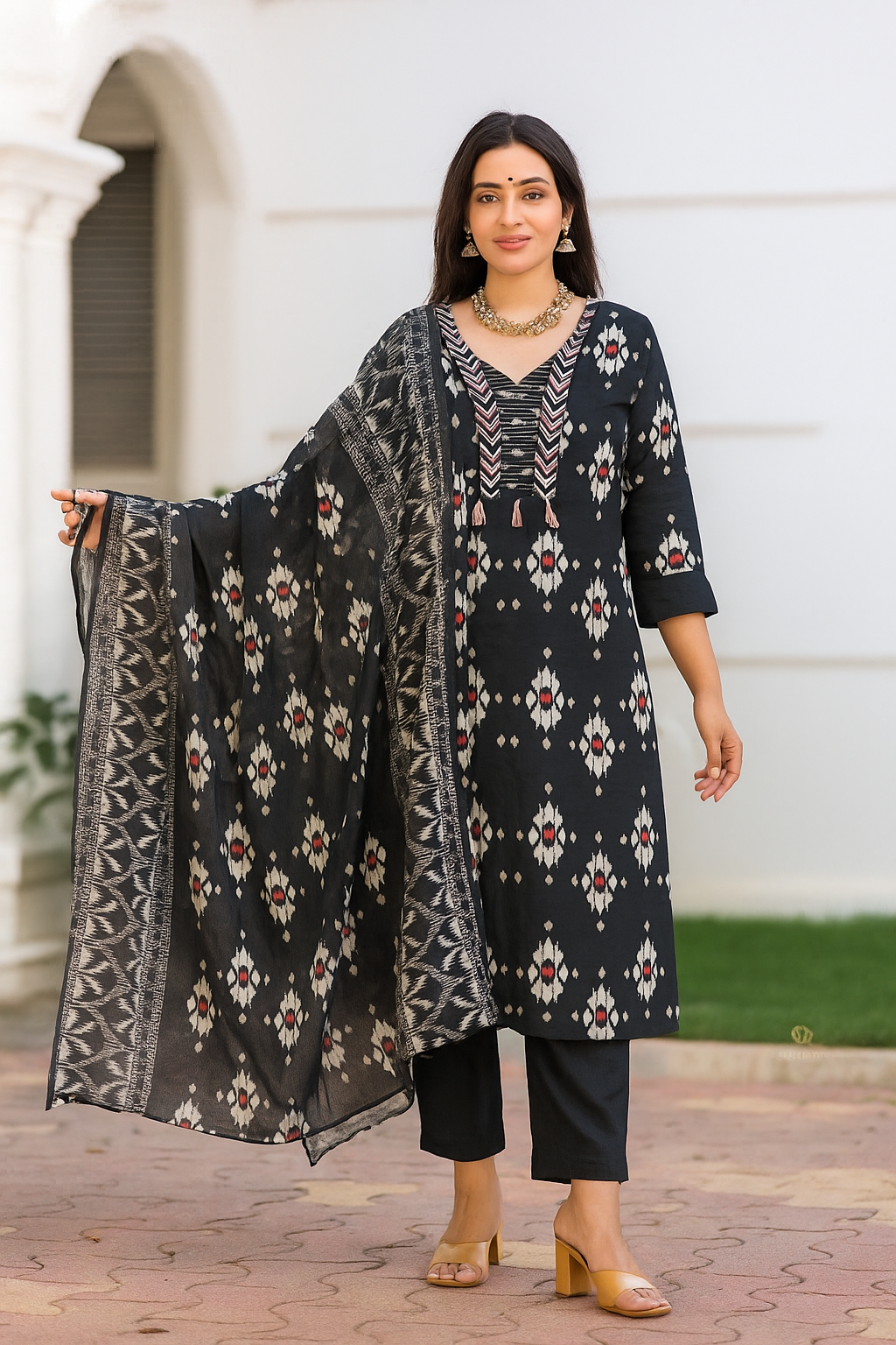 DARK NAVY BLUE PURE COTTON 3-PIECE SET