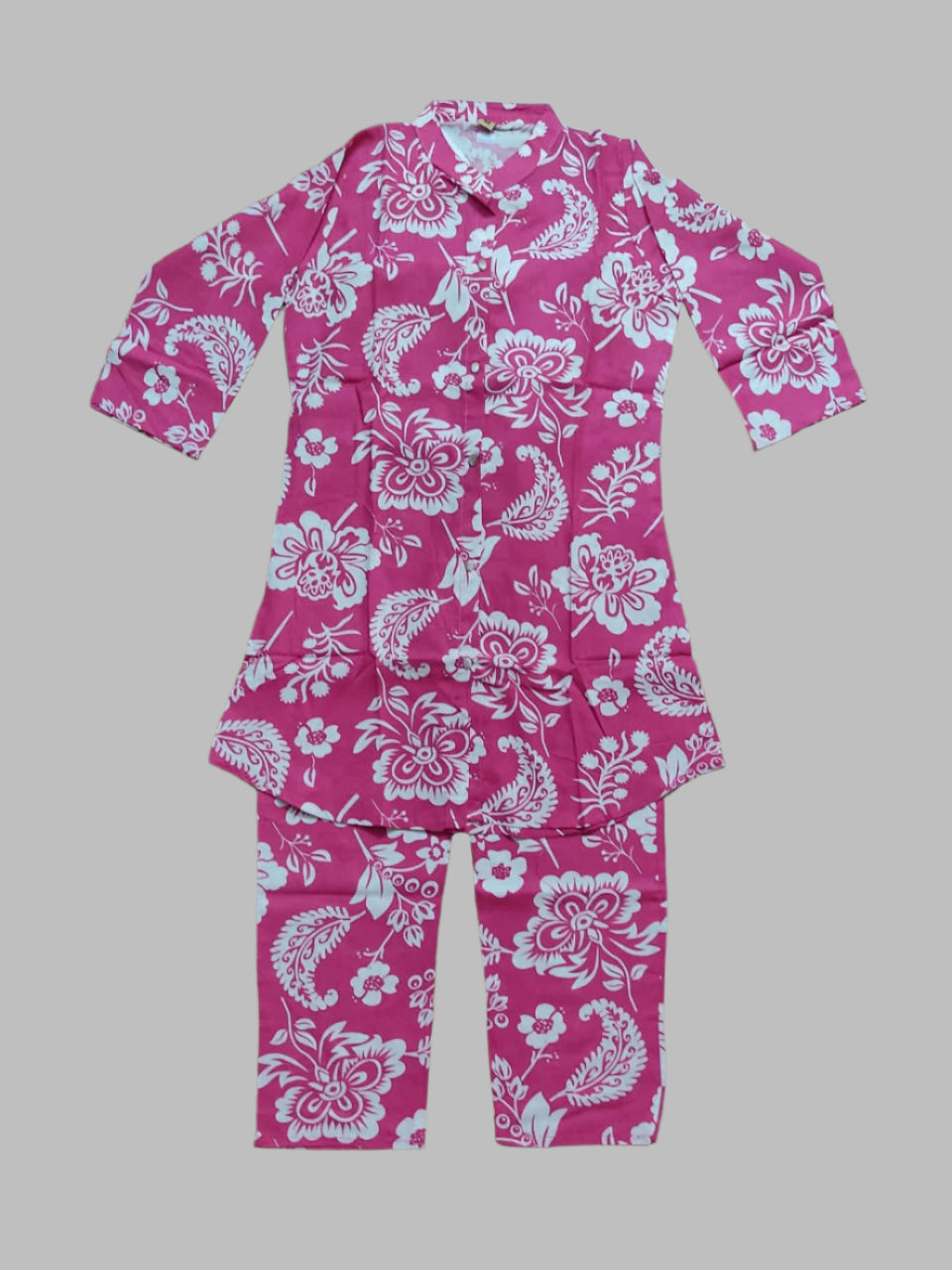 Pink Printed Rayon Co-Ord Set