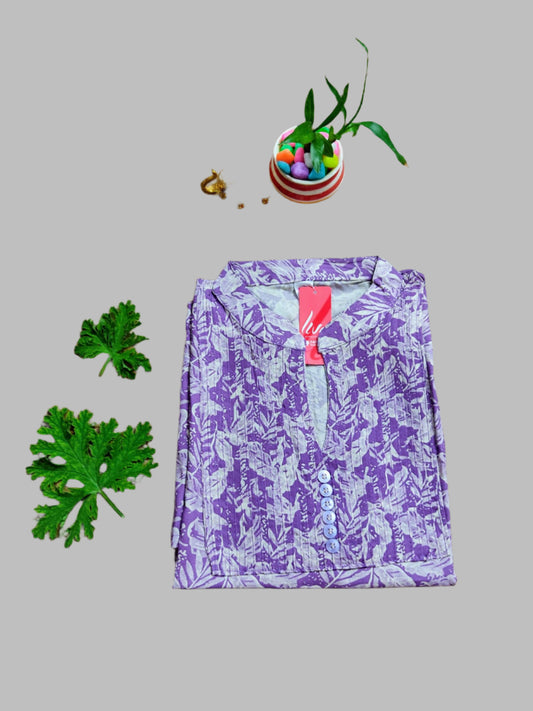 Purple Rayon Short Top