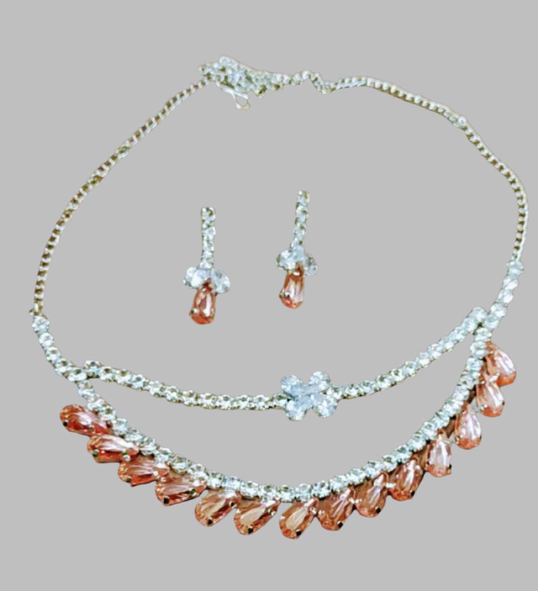 TWO-LINER AD NECKLACE SET (Green, Casetta and Light Grey)