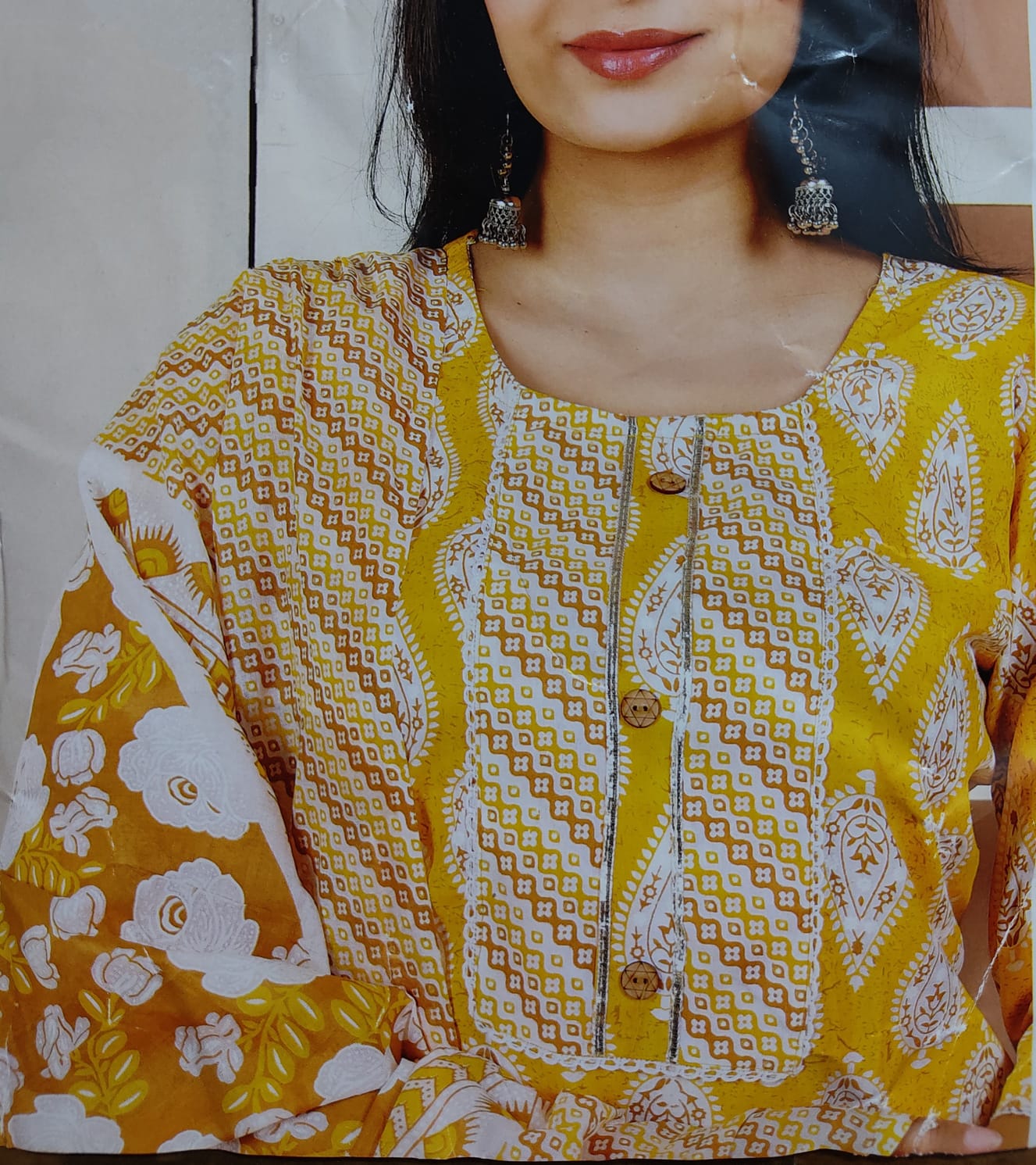 Yellow Pure-Cotton Three-Piece Set