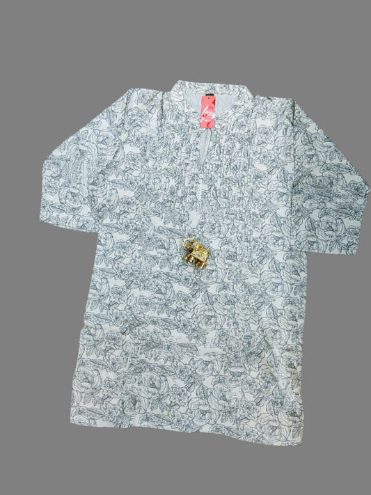 Beige Color Rayon Short Top
