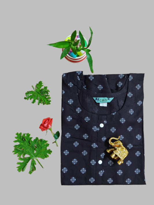 Dark Coffee Brown Soft-Rayon Kurti Top