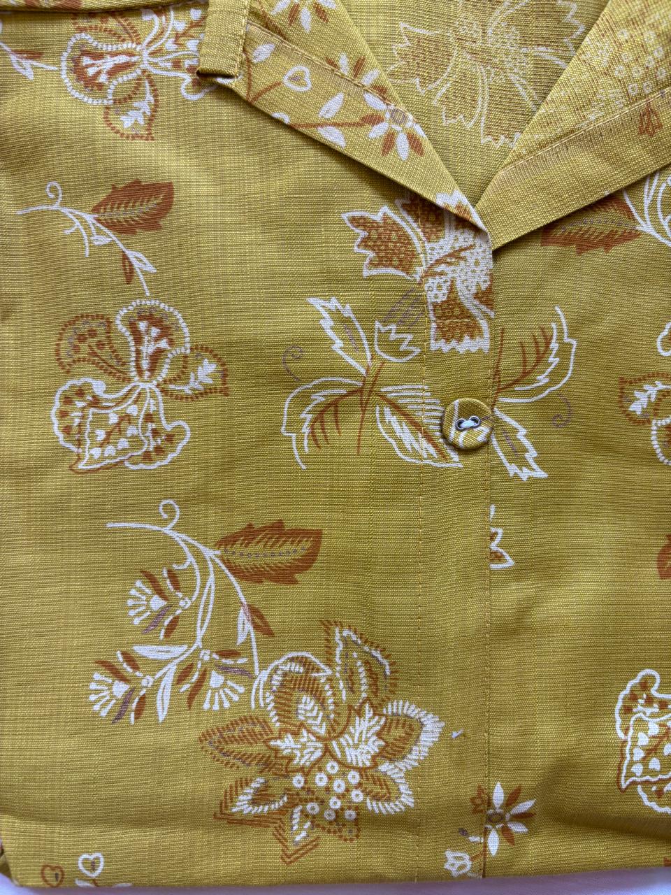 Olive Yellow Vatican Silk Two Piece Kurti Set