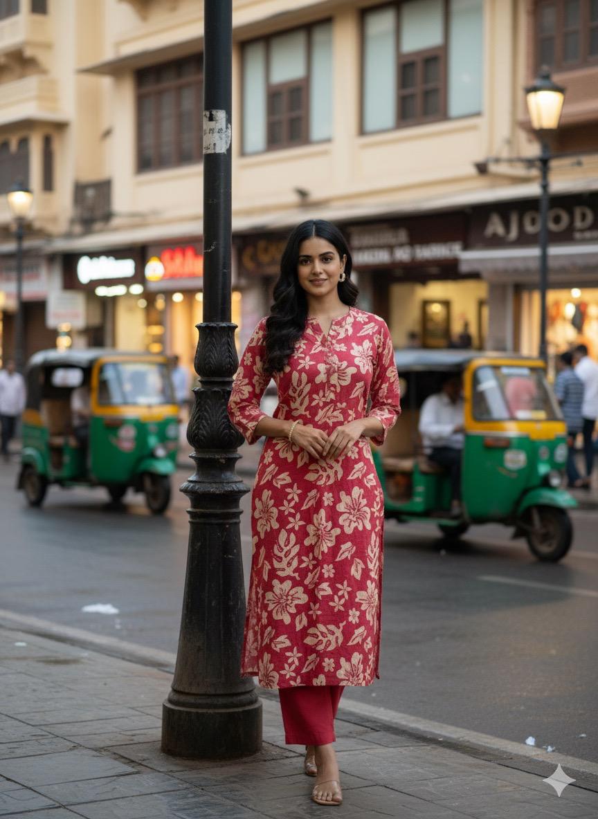 Pink Vatican Silk Two Piece Set