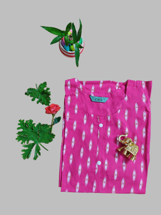 Dark-Pink Soft-Rayon Kurti Top